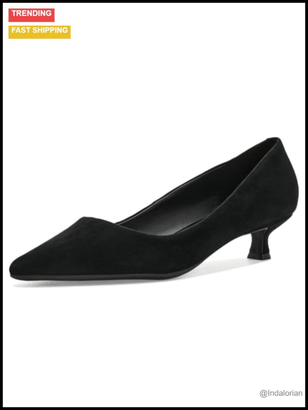 Kitten Heel Pointed Toe Pump with Ortholite Foam Insole